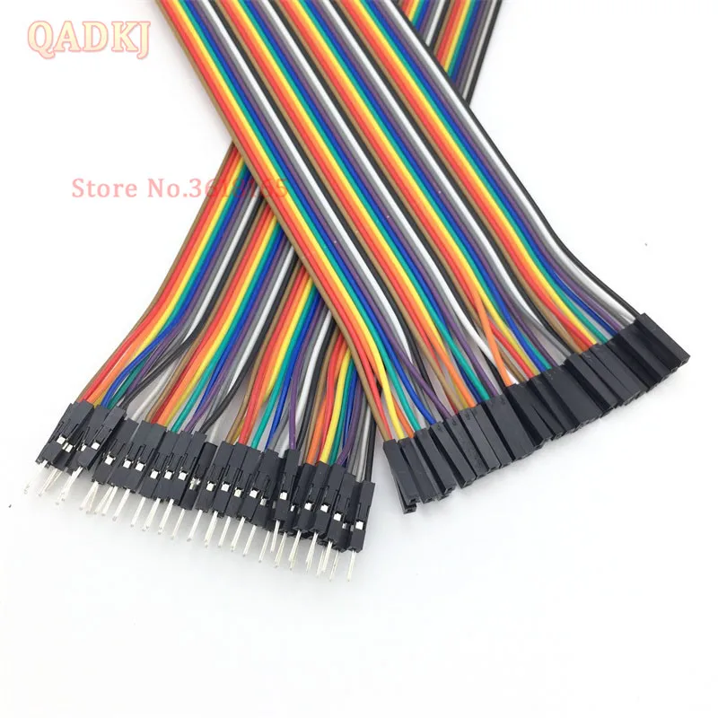 Dupont line 40 шт 10 см/20 см/30 см 2 54 мм 1 p Pin Female to Male Color макетный кабель Jumper Wire для