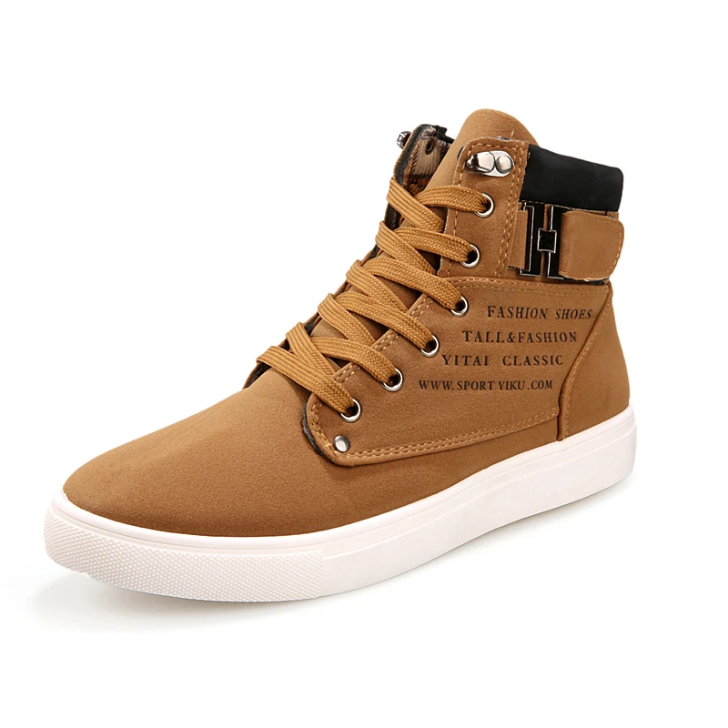 

LINGGE Brand Ankle Lace-Up Men's Boots Light Wight Cow Suede Boots For Men Vintage Spring Men Flats Shoes Casual Boot