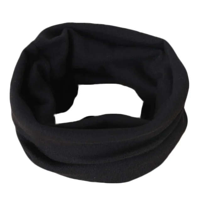 Spring Baby Infant Cotton Scarf Collar Autumn Girls Boys Bibs Scarf Soft Kids O Ring Collar Children Scarves Magic Neckerchief - Цвет: black