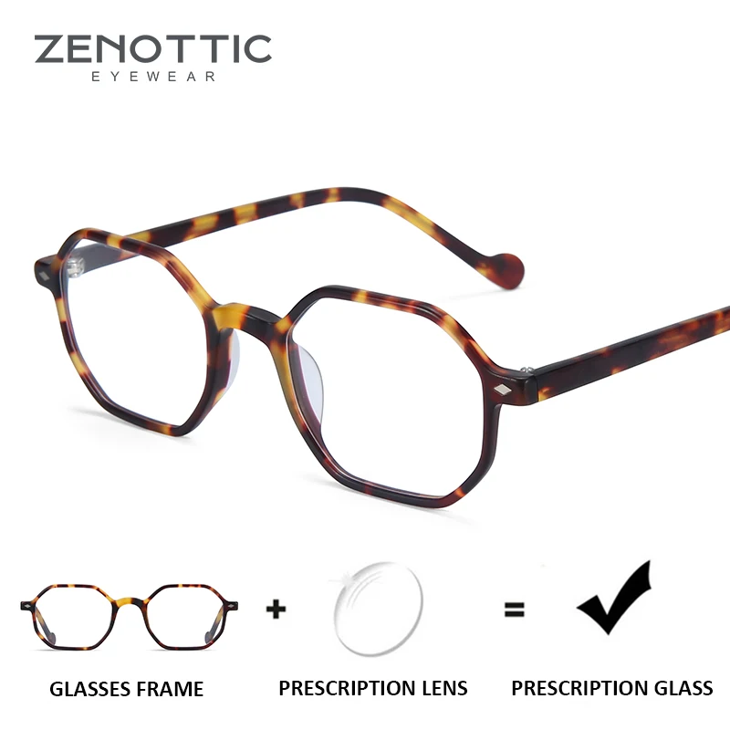 ZENOTTIC Ретро ацетатные очки по рецепту оправа для очков оптическая близорукость с