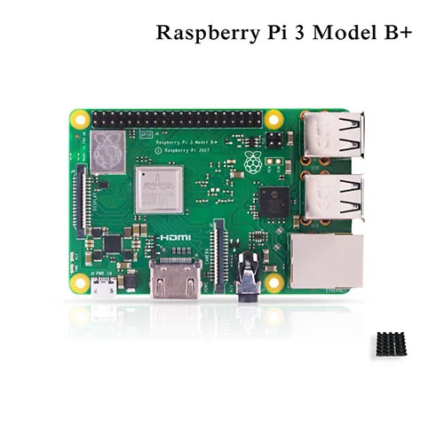 Raspberry Pi 3 Model B+(заглушка) Встроенный Broadcom 1,4 ГГц quad-core 64-разрядный процессор Wi-Fi, Bluetooth и Gigabit Ethernet через USB