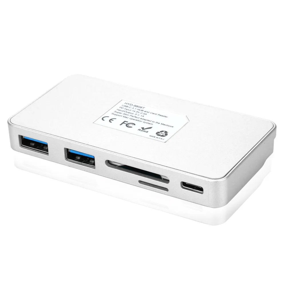

USB-C 3.1 Type-C SD/TF Card Reader Hub USB 3.0 Combo PD-Power For MacBook 12inch USB interface expansion new A30