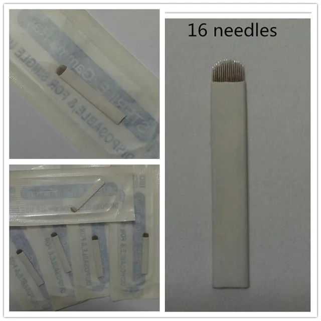 50 PCS U Shape 3D Embroidery Manual Eyebrow Tattoo Pen Blade 16 Pin Needles For 3D Permanent Makeup Eyebrow 50 PCS U Shape 3D Embroidery Manual Eyebrow Tattoo Pen Blade 16 Pin Needles For 3D Permanent Makeup Eyebrow