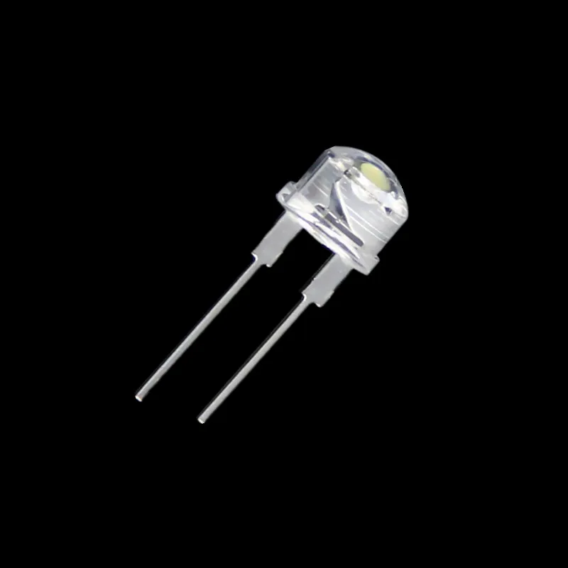 

500 pcs 8mm 0.5W Straw hat white LED High-power Emitting Diode Light For Sale