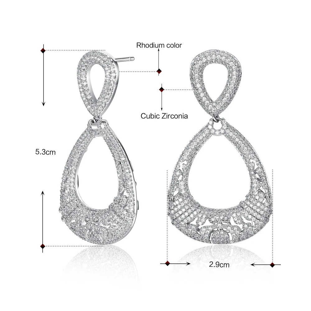 drop earrings size