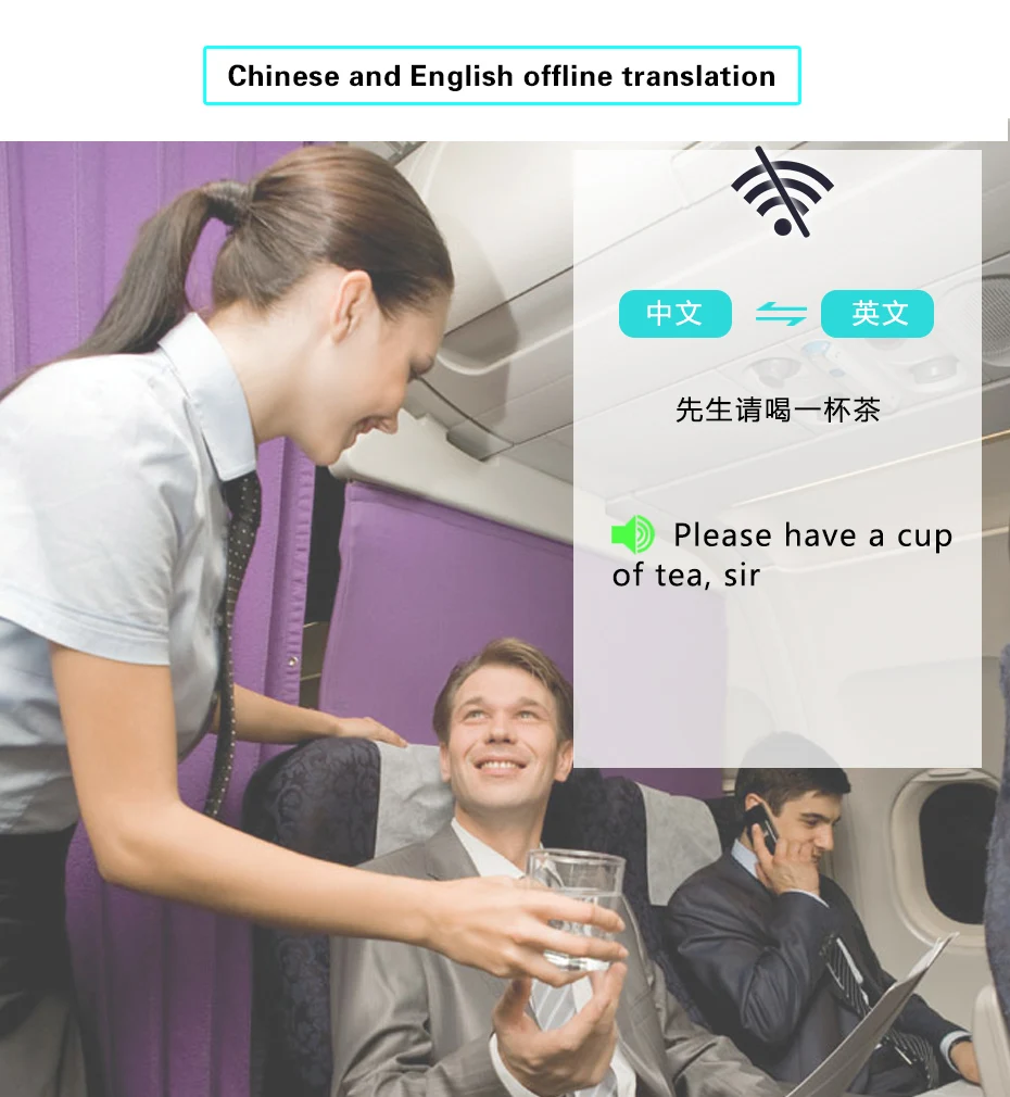 XYCING W5 43 Languages WIFI Smart Voice Translator Device Record Translator Chinese and English Offline Translator