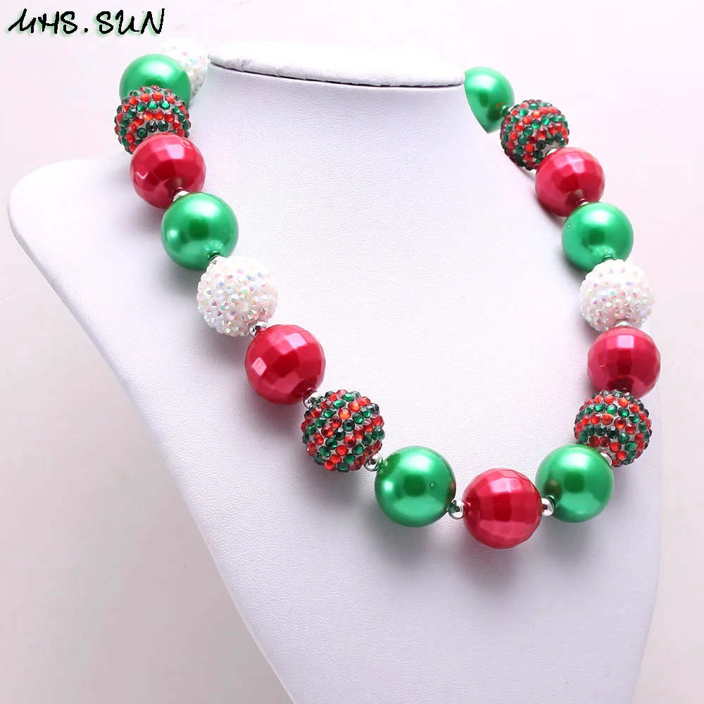 BN559-1 (5)$5.85-1$3.13-1.New Christmas Jewelry Baby Kids Bubblegum Necklace Bracelets For Girls Children Gift Chunky Beaded DIY Chain Necklacejpg