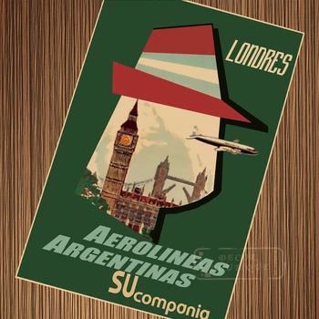 

Aerolineas Argentinas Travel Tour Retro Vintage Poster Canvas Painting DIY Wall Paper Posters Home Decor Gift