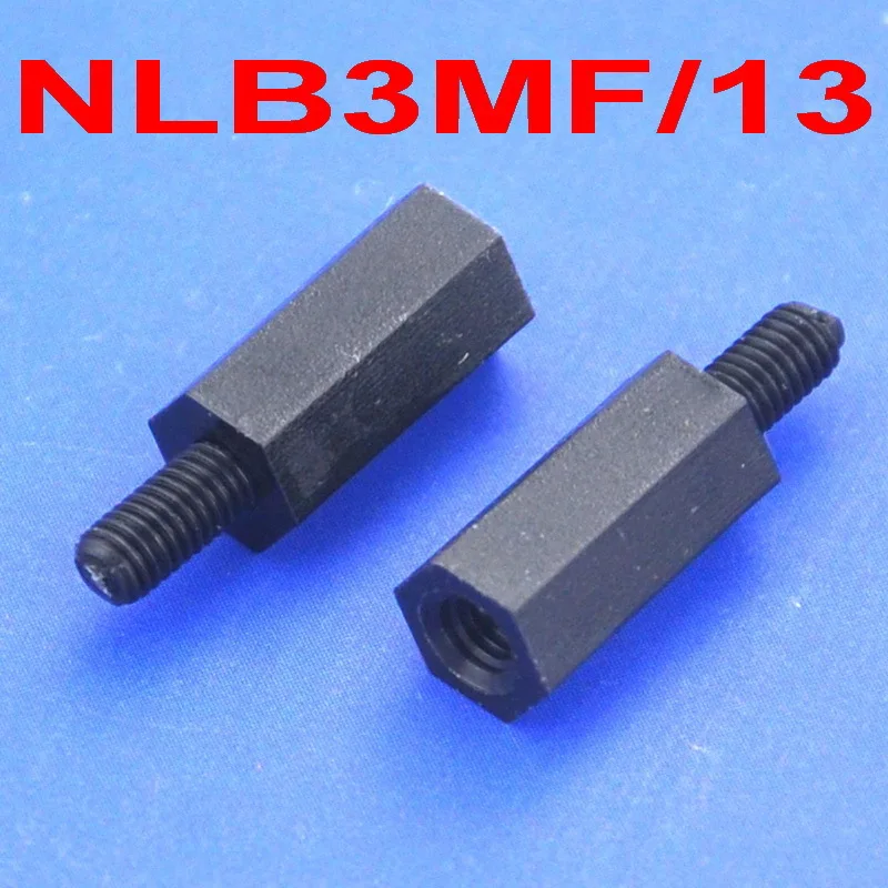

(50 pcs/lot ) 13mm/0.51" Black Nylon M3 Threaded Hex Male-Female Standoff Spacer.