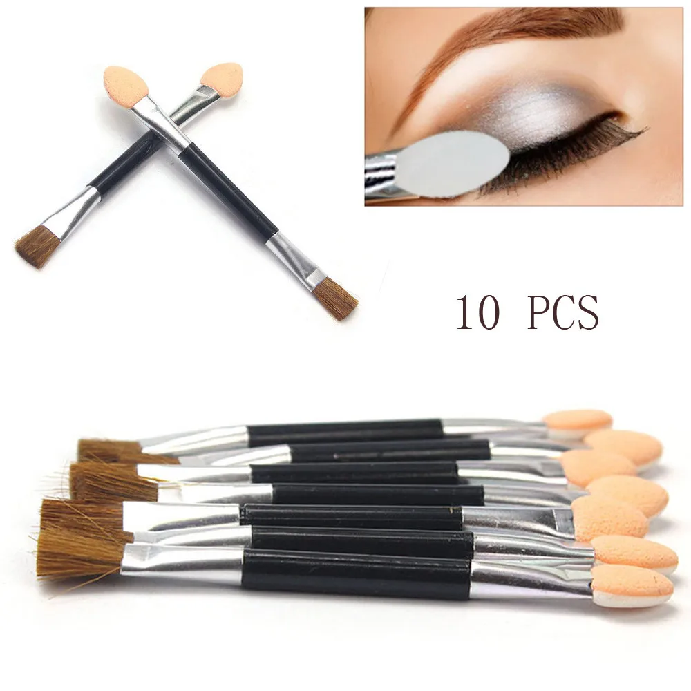 

10pcs Women Disposable Double Ended Sponge Brush Eye Shadow Applicator Tools 5.22DJL
