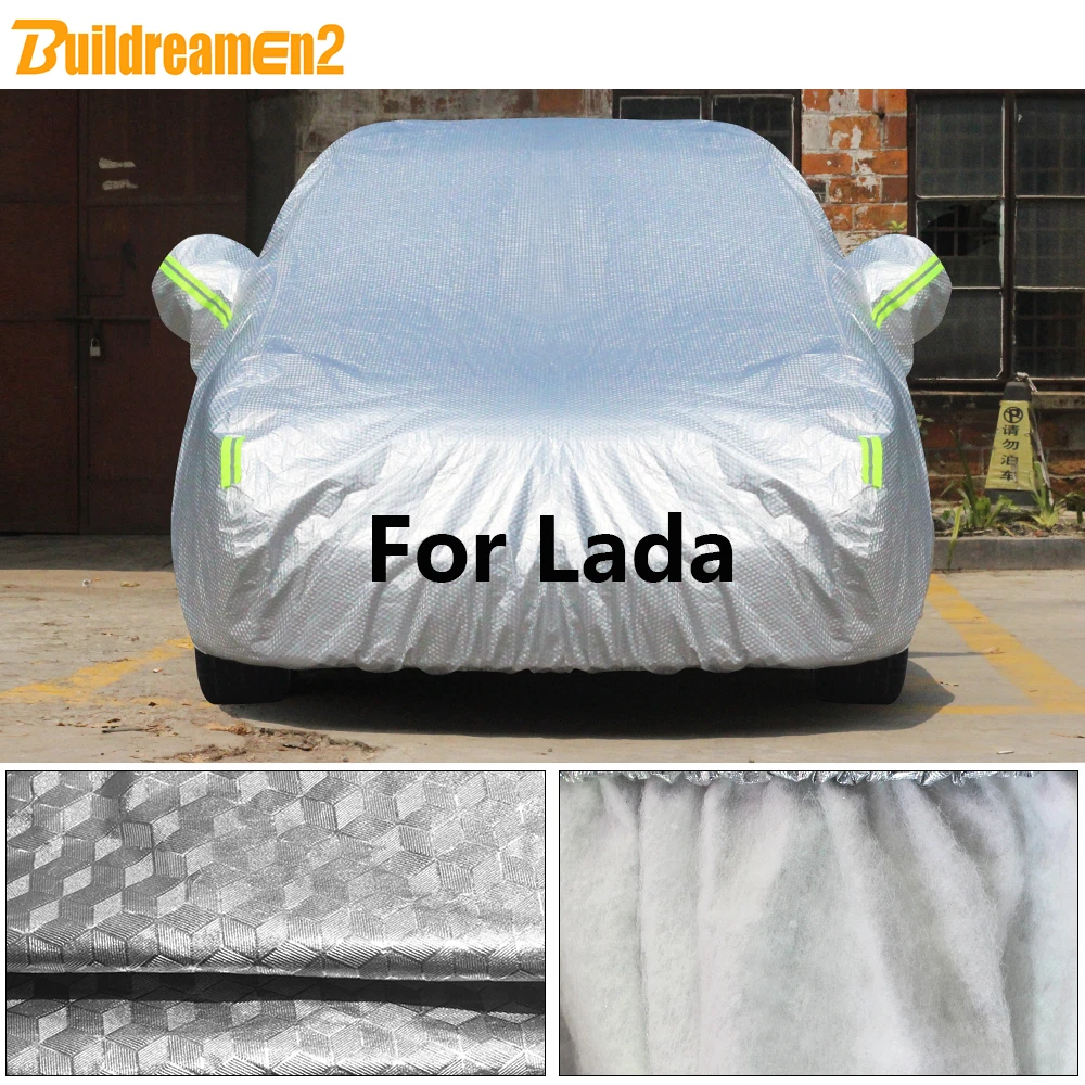 Buildremen2 Voor Lada Niva 4X4 Kalina Vesta Samara 110 111 112 Largus Dikke Auto Cover Zon Regen Sneeuw hagel Beschermen Waterdichte Hoes Buildremen2 Voor Lada Niva 4X4 Kalina Vesta Samara 110 111 112 Largus Dikke Auto Cover Zon Regen Sneeuw hagel Beschermen Waterdichte Hoes