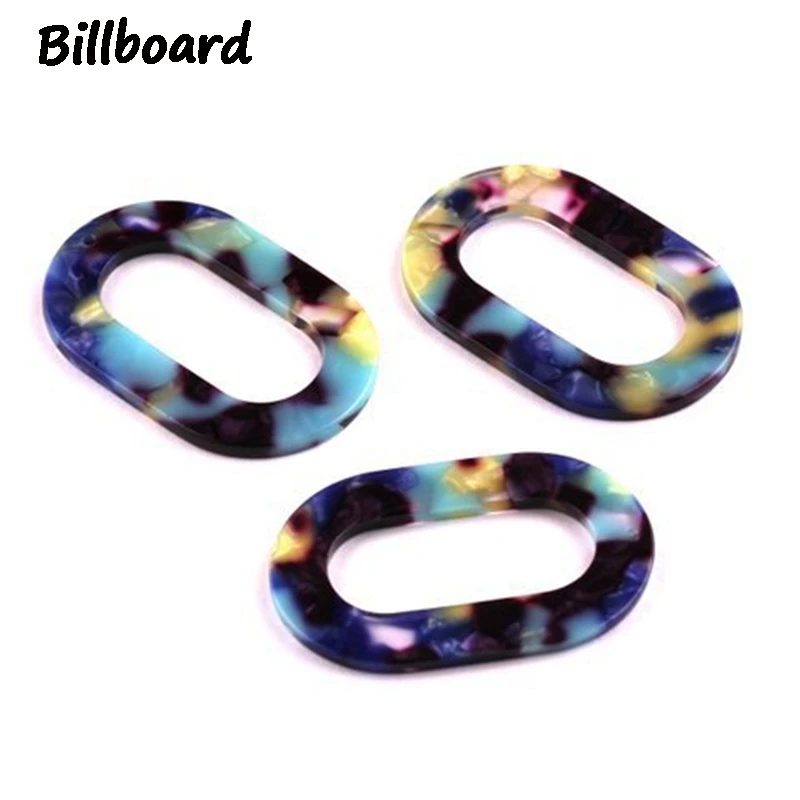 

New Fashion Charms for Jewelry Making Acrylic Trendy Colorful Ellipse for Stud Earring Charms Wholesale Lots Bulk 10pcs/bag