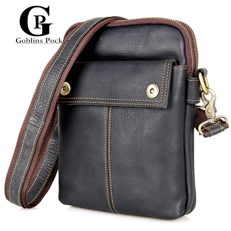 Cowhide! Shoulder Bag Men's Genuine Leather Crossbody Bags Classic