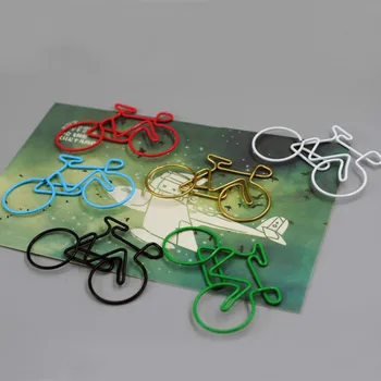

Bicycle paper clips bike shaped metal paper clip bookmark multicolour customize bike paper clips