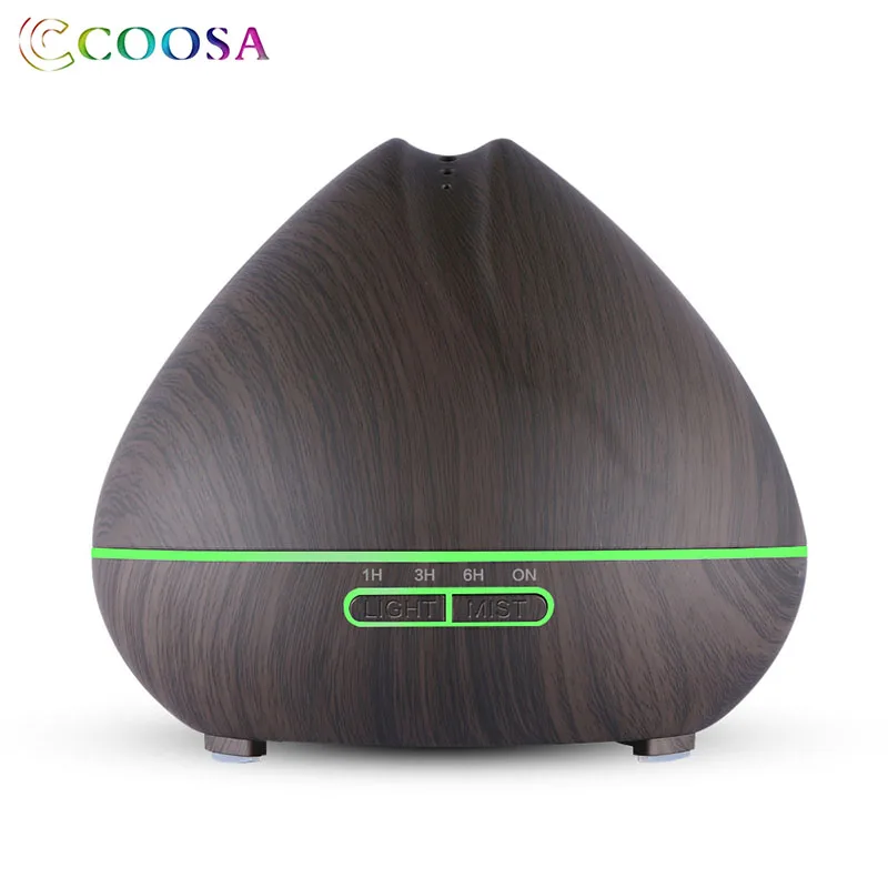 

COOSA New Essential Oil Diffuser 500ml Air Humidifier 7 Colors Lights Mist Maker Peach Ultrasonic Air Purifier Aroma Humidifier