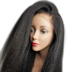 Cushim Remy Kinky прямые парики из натуральных волос на шнурках бразильские парики из натуральных волос Детские волосы не спутываются, не линяют