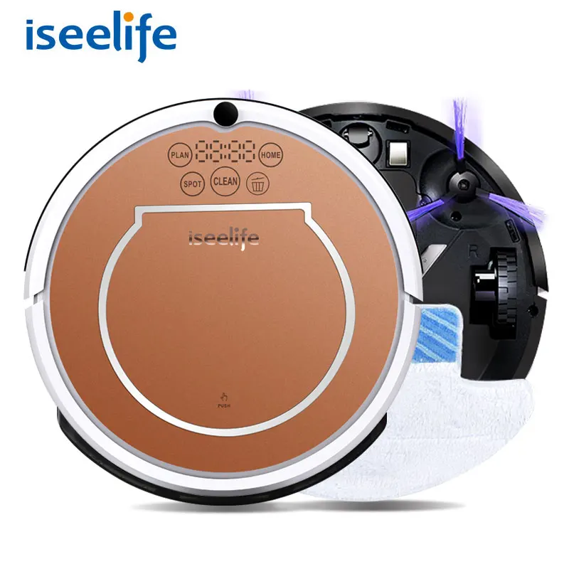 2017 ISEELIFE Wet Robot Vacuum Cleaner for Home 2 in1 PRO2S Mop Dry Water Tank 800PA Auto Cleaning Smart ROBOT ASPIRADOR | Бытовая