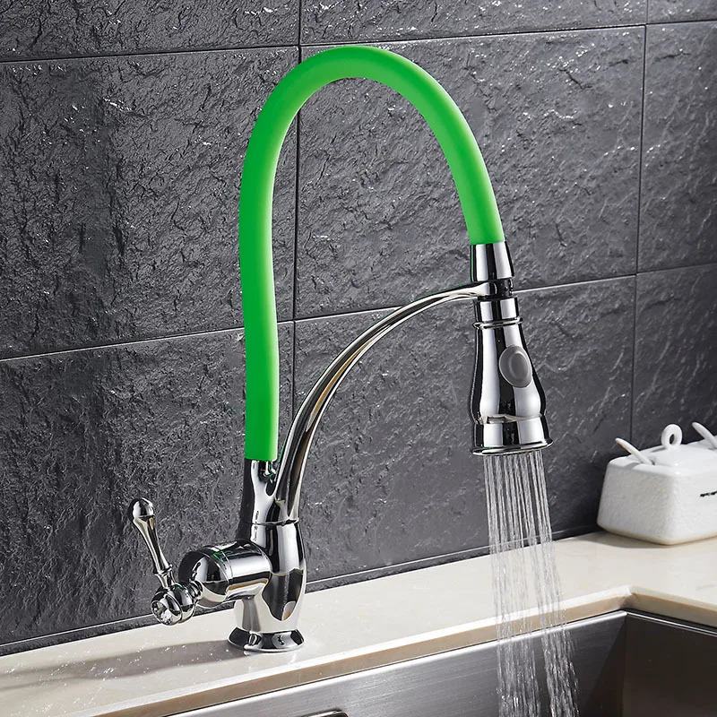 

Hot and cold to wash the kitchen tap Dish basin draw universal sink faucet Rotate the sink tap pull out