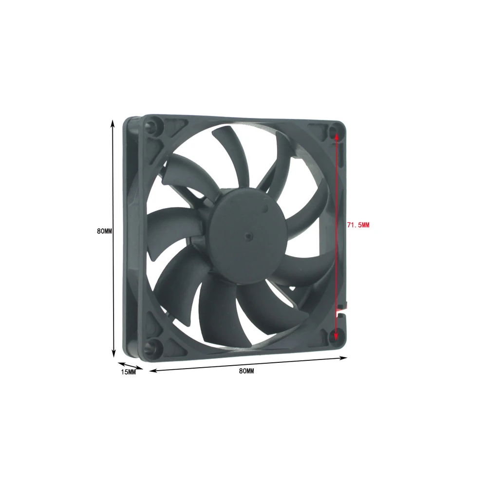 2 шт./лот GDSTIME 80x80x15 мм 8015 DC 12 В 2pin бесщеточные вентиляторы Охлаждающий радиатор|cooling