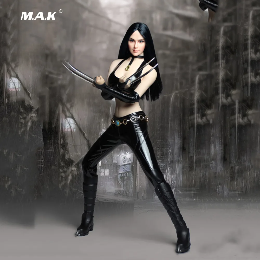 

In Stock 1:6 Scale Sexy SET020 Woman Wolf Head Sculpt with Leather Clothes Set Model for 12 inches Female Action Figure No Body