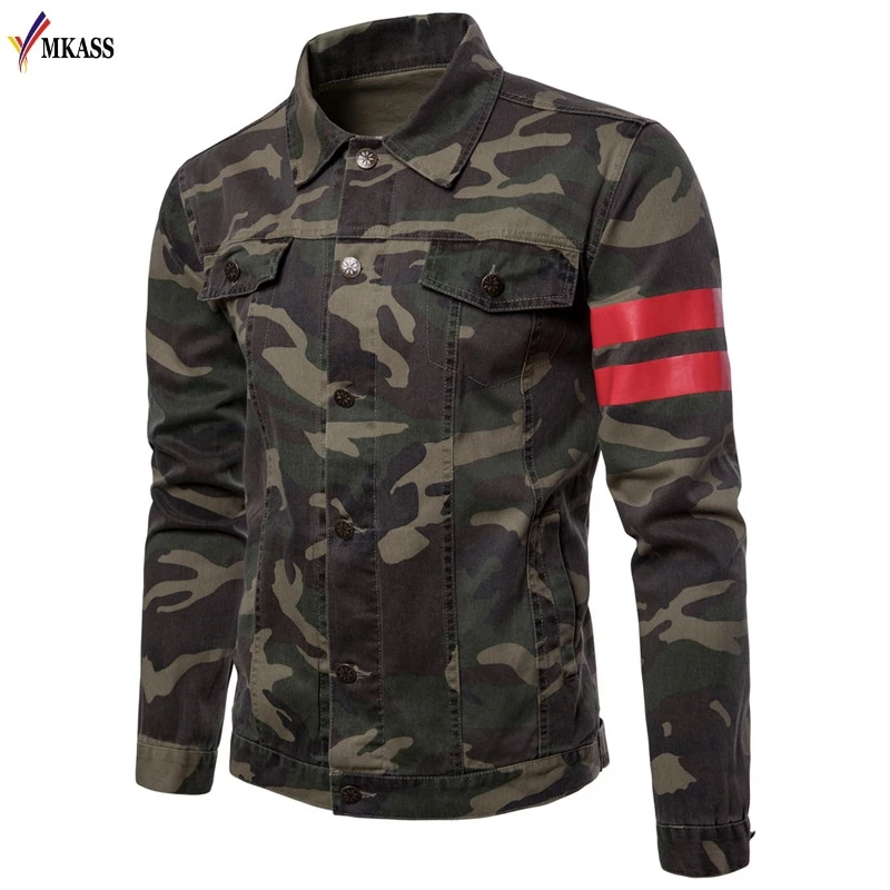 2018 Men Camouflage Jacket Denim Jackets Men