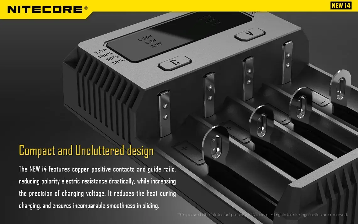 Nitecore I4 Digi Зарядное устройство Батарея Зарядное устройство Nitecore для 26650 18650 18350 16340 14500 10440