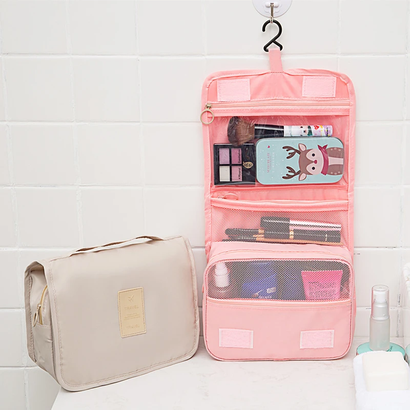 فلامنغو مستلزمات السفر حقيبة التخزين المحمولة سلة غسيل معلقة أكسفورد التجميل حقيبة عالية الجودة مخزن للمكياج الحقيبة