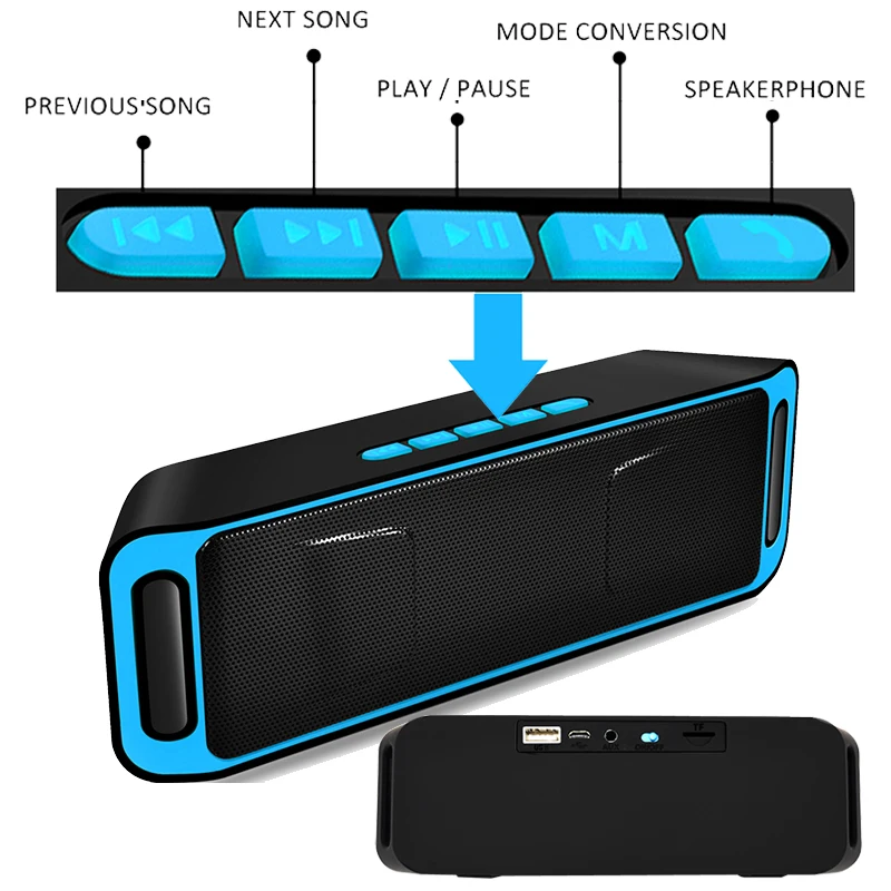LIGE Портативный Bluetooth Динамик Беспроводной громкоговоритель звук Системы 10 W