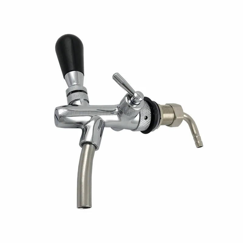 Kegerator Draft Beer Tap Faucet with adjustable Flow Controller chrome plating Shank Tap Kit for homebrew Kegging (33)