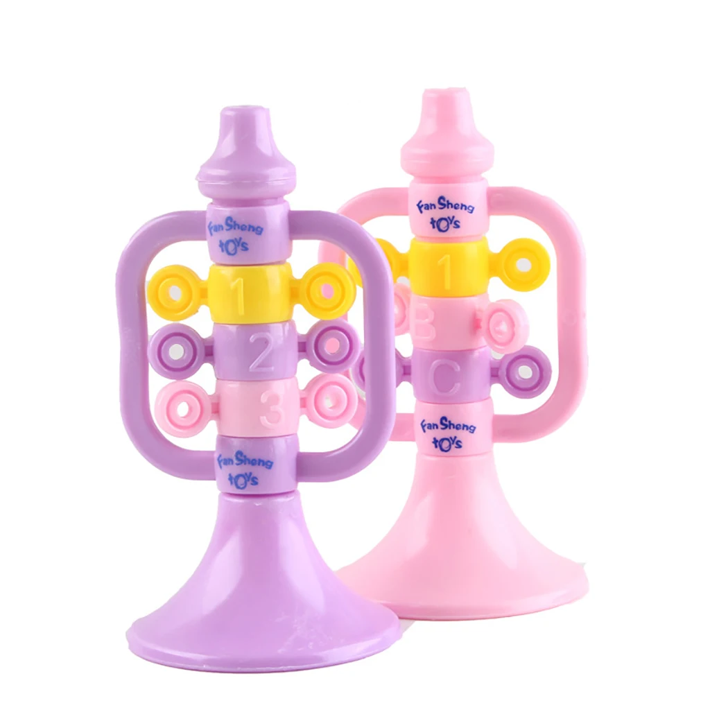 12 шт.. игрушечная труба пластиковые Swirl буквы музыкальные игрушки инструменты игрушки для детей