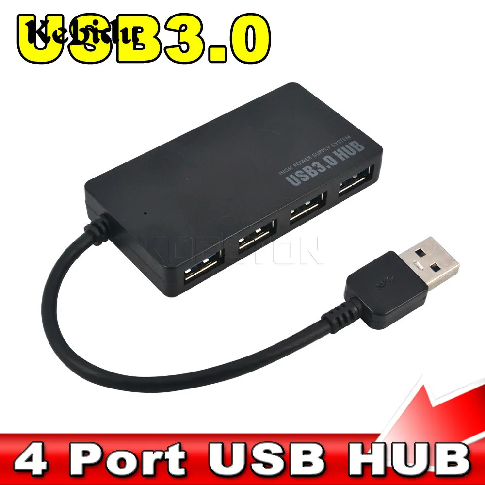 Kebidu Портативный USB Hub компактный 4 Порты и разъёмы USB 3,0 концентратор адаптер разветвитель 5 Гбит для портативных ПК Лидер продаж