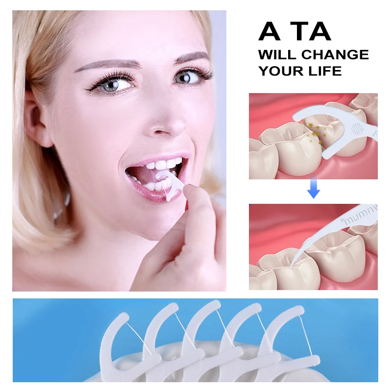 30 шт./упак. Новый нить Dental Care Flosser палочки белый Цвет зуб выбирает Очищение ротовой полости зубов для удаления зубного налета взрослых