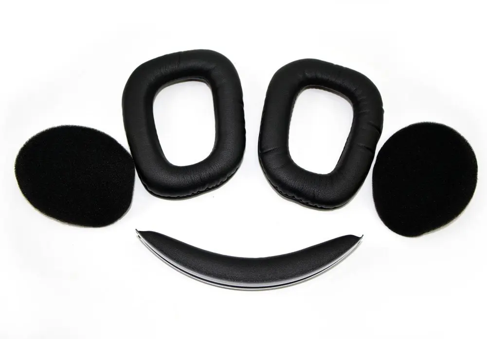 Free Shipping Replacement Headphones Ear Pad Ear Cushion Earpads Repair Parts For Logitech G930 Headphones Black
