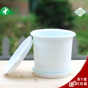 

The new double-layer plastic pots succulents pots breathable melamine resin Creative pots / 5 sets