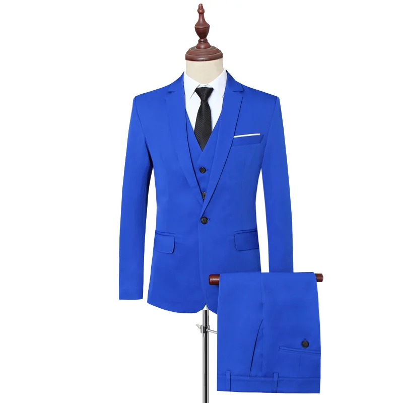 Classic Formal Dress Men Suit Jackets + Vest + Pants Fashion Leisure Mens 3 Piece Suit Size S-6XL Wedding Suits for Man Black Classic Formal Dress Men Suit Jackets + Vest + Pants Fashion Leisure Mens 3 Piece Suit Size S-6XL Wedding Suits for Man Black