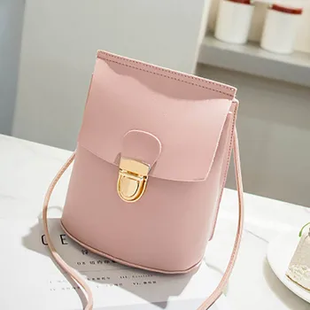 

2020 Fashion Small Shoulder Bag Women PU Leather Crossbody Bucket Bag Mini Mobile Phone holder Coin Purse for Teenage Girls Kids