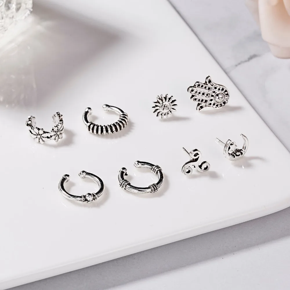 

Rinhoo Popular 1Set Zinc Alloy Vintage Bohemia Geometric/Owl/Turtle Earrings Fashion Accessories Gift For Women