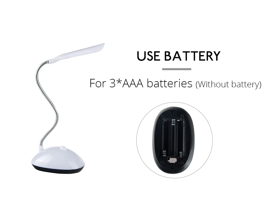 Mini Flexible LED Night Lights Table Lamp Reading Book Eye Protection Flexible Push Switch Bendable Battery Powered (9)