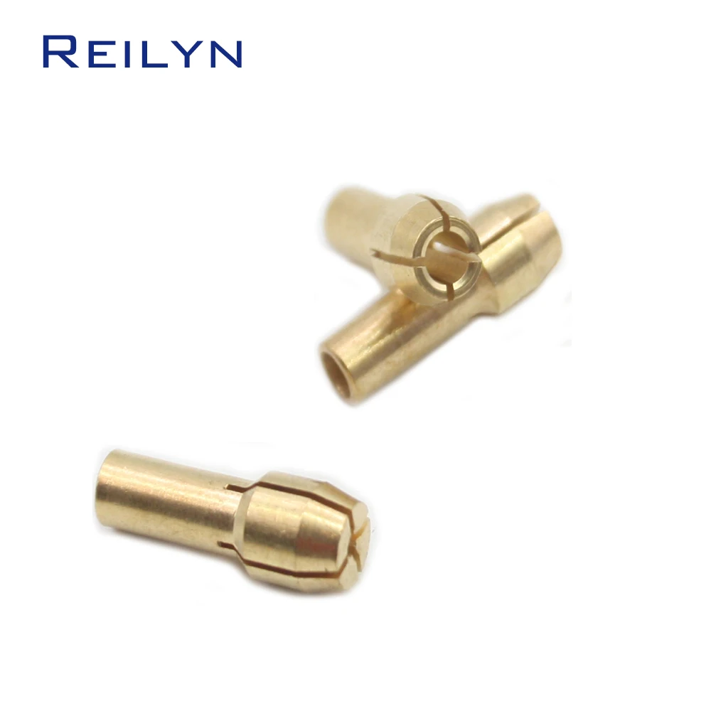 10pcs//set laiton Drill Chuck Collet Bits 4.3 mm tige Dremel Outil Rotatif Golde