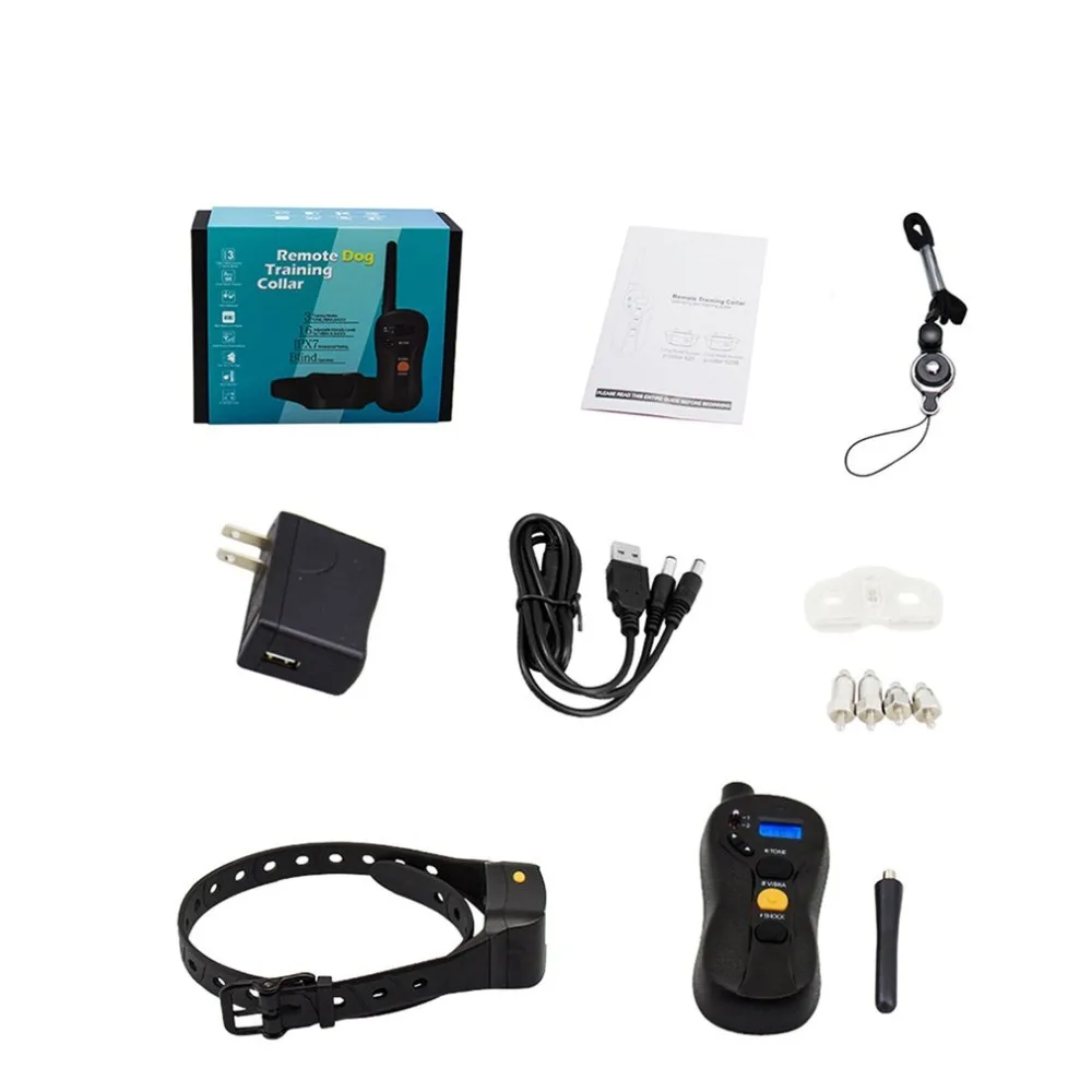 

Waterproof Remote Dog Training Device Rechargeable Anti-barking Electric Shock Vibration Collar Repeller Dog Trainer