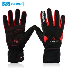 INBIKE Bike font b Gloves b font Winter Thermal Windproof Warm Full Finger Cycling font b