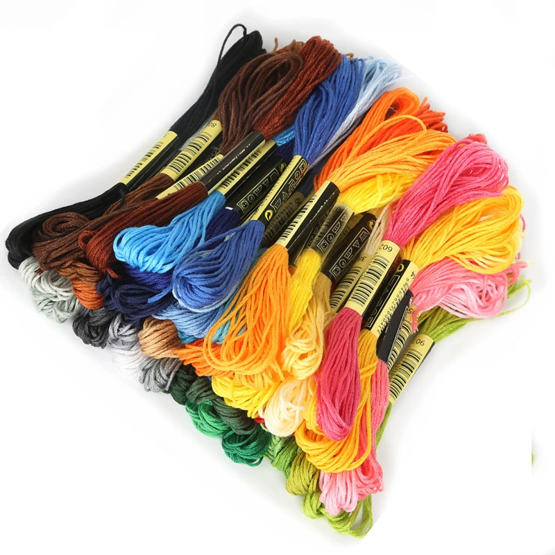 

24 pcs Set Multicolor Thread Embroidery Cross-stitch Knitting Cotton Skeins Thread for Embroidery Sewing Tools DIY Craft