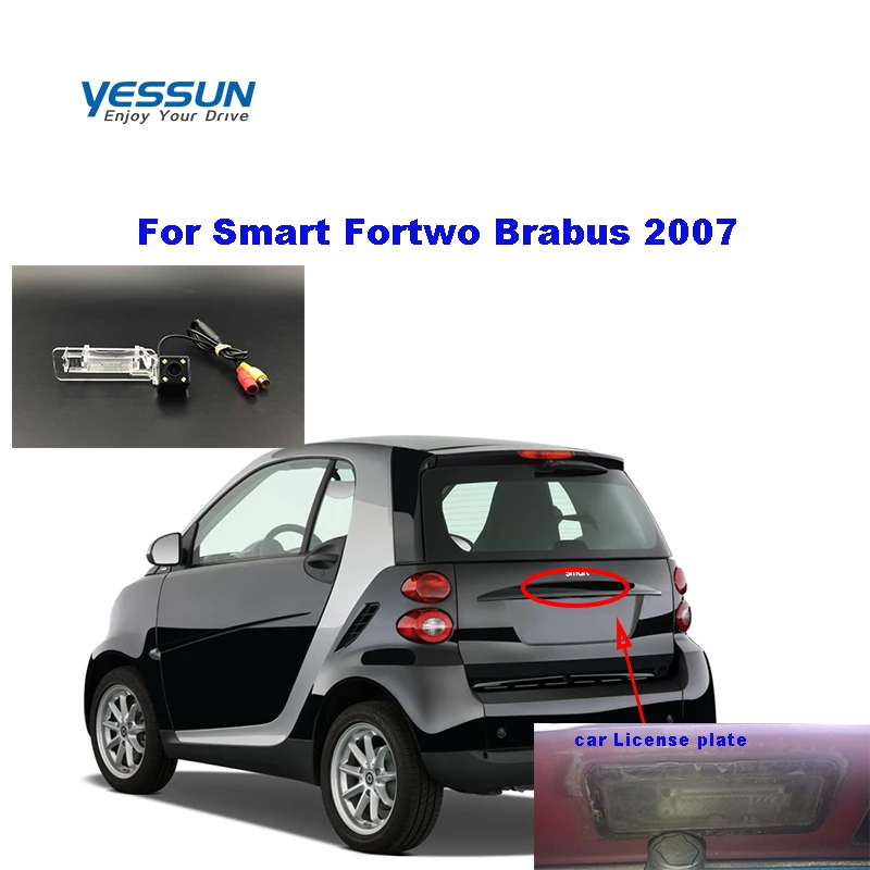 Yessun Автомобильная камера заднего вида для Smart Fortwo Brabus 2007 HD CCD ночного