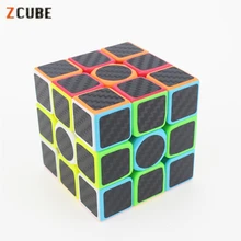 3x3x3 Zcube наклейка из углеродного волокна волшебный куб головоломка кубики скорость Cubo квадратная головоломка Подарки Развивающие игрушки для детей красный ZCT101