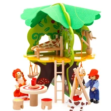 Новое поступление, модный домик на дереве, DIY кукольный домик, Детские Подарочные игрушки для детей с мебели, деревянный домик на дереве, кукольный домик для девочек, подарки