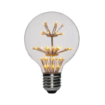 

2018 New G80 E27 Dimmable Round LED Light Bulb 220V 3W 2200K With 47 LEDs & Beautiful Babysbreath Flower Shape Inside