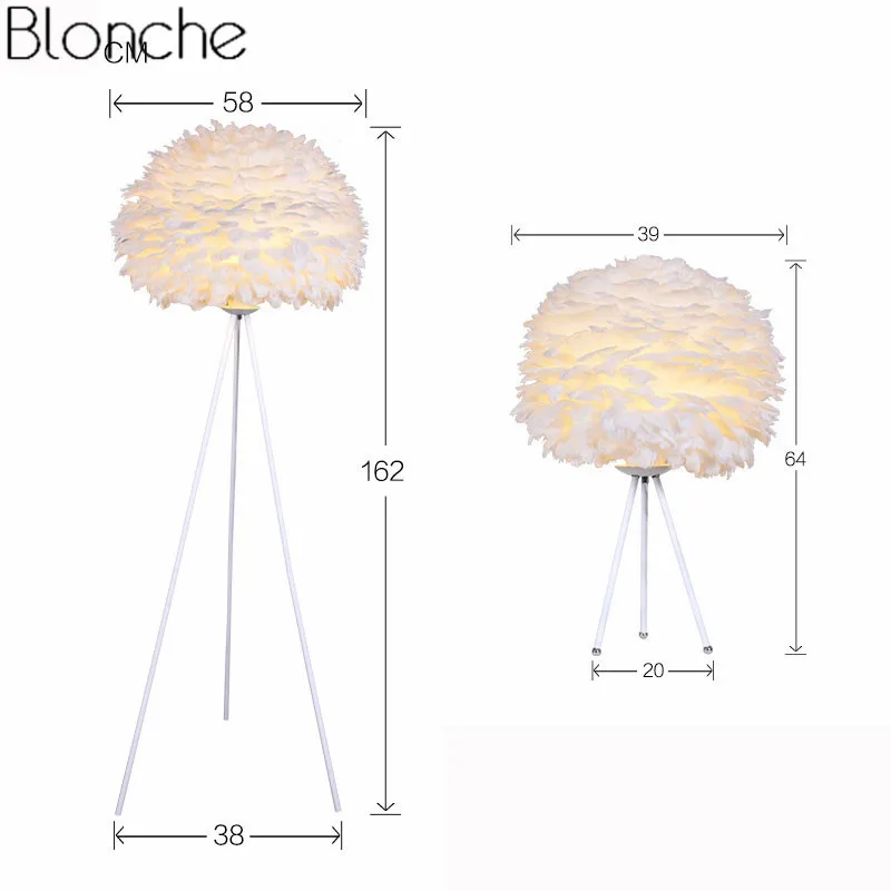 Современный перьевой напольный светильник, светодиодный стоячий светильник для гостиной, спальни, скандинавского домашнего декора, напольный светильник, свадебные светильники E27