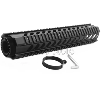 

Gun Rail System 12" AR15 M4 Free Floating Quad Rail Handguard with Cup Black Gun Mount Scope Mount