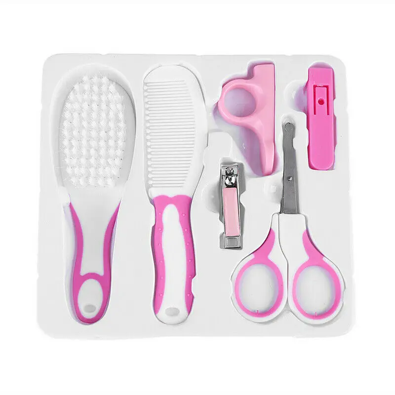 

6Pcs Newborn Baby Healthcare Kits Set Babies Nail Hair Manicure Brush Kids Grooming Kit Accesorries