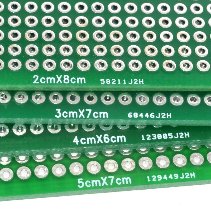 WAVGAT дропшиппинг 4 шт. 5x7 4x6 3x7 2x8 см двухсторонняя Медь прототип pcb универсальная плата стекловолокна доска для Arduino